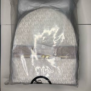 Michael Kors Backpack Vanilla & Brown Leather